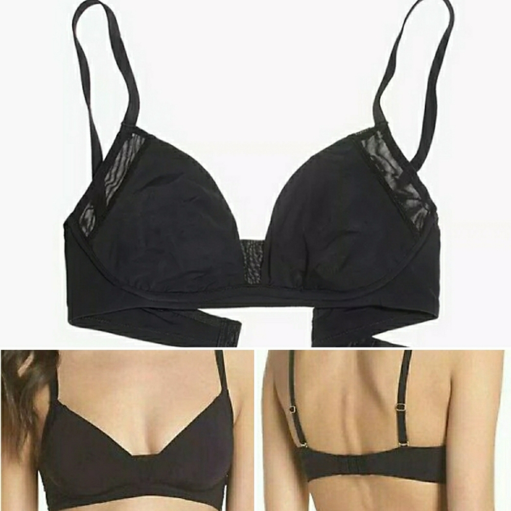 Nwt! Madewell Mesh-Trimmed Sammie Bralette